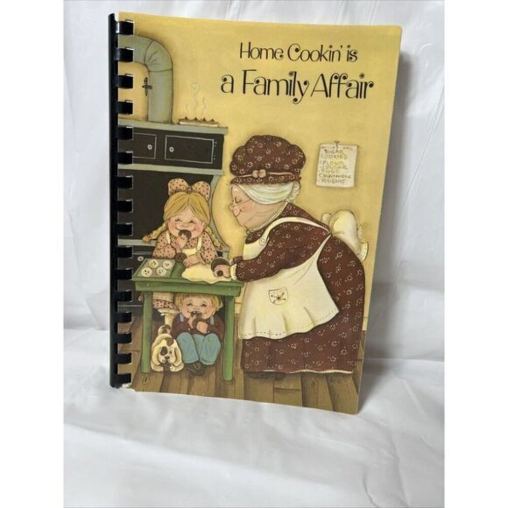 Home Cookin is a Family Affair spiral bound church cookbook